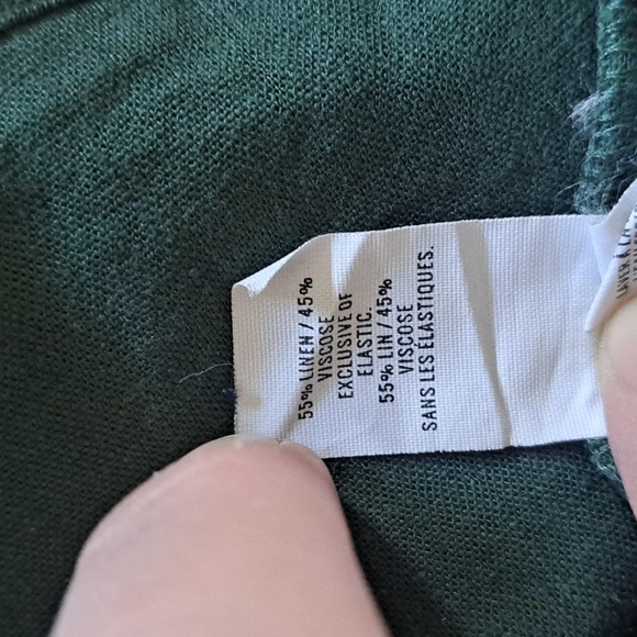 Aerie Linen Corset Linen Blend Beachy Straps Buttons Sycamore Green Mini Dress - Picture 9 of 12